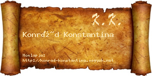 Konrád Konstantina névjegykártya